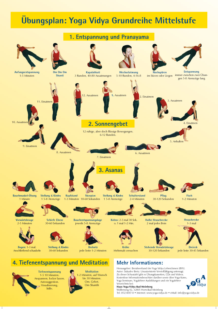 Grundreihe Übungsplatt Yoga Vidya – Yoga Vidya Kompakt